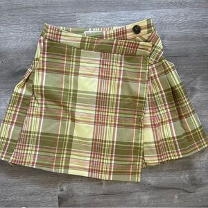 Urban Outfitters wrap plaid mini skirt